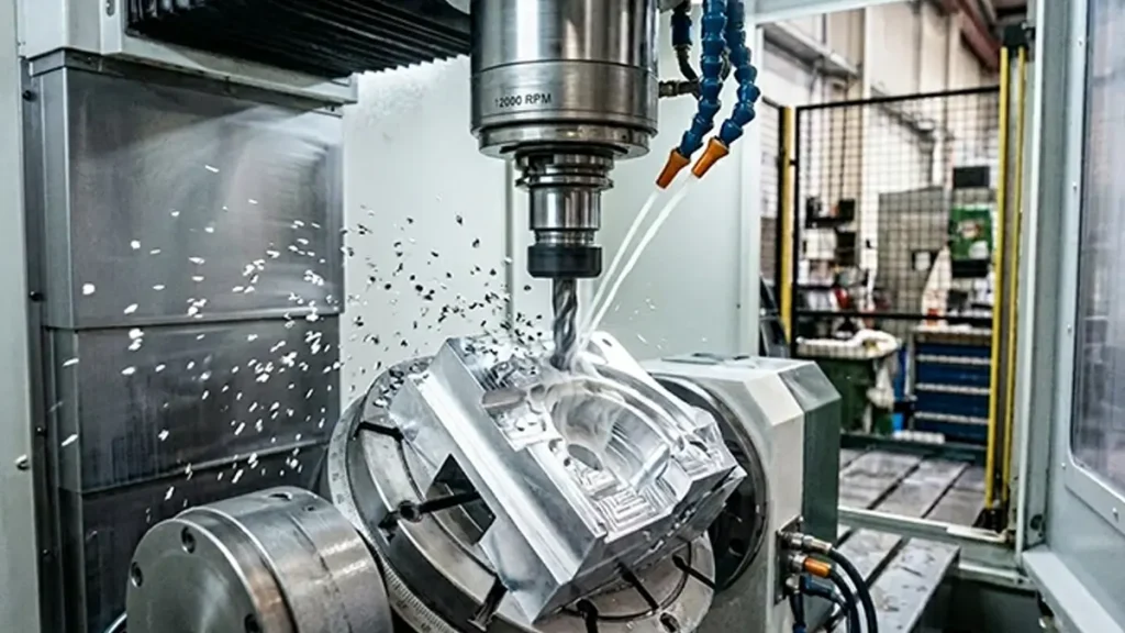 Multi-axis CNC milling services for complex prismatic industrial parts.